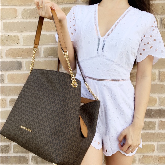 Michael Kors Large Chain Tote - Picture 7 of 8